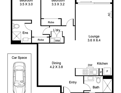35 Simmons Street, South Yarra, Inner East Melbourne, 2 कमरे, 2 बाथरूम, Apartment