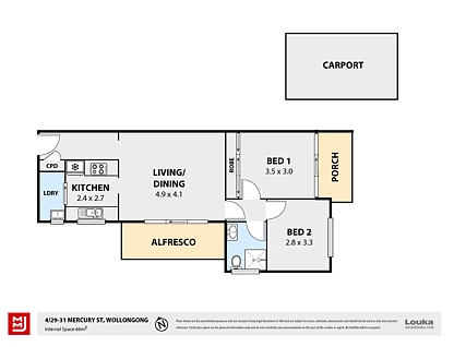 4/29-31 Mercury Street, Wollongong, Wollongong - Greater Region, 2 ਕਮਰੇ, 1 ਬਾਥਰੂਮ, Apartment