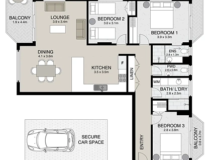 7D/135 Parkyn Parade, Mooloolaba, QLD 4557, 3部屋, 2バスルーム, Unit