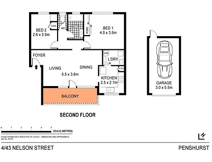 4/41A-43 Nelson Street, Penshurst, St George, 2 침실, 1 욕실, Apartment