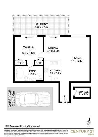 28/7 Freeman Road, Chatswood, NSW 2067, 1房, 1浴, Apartment