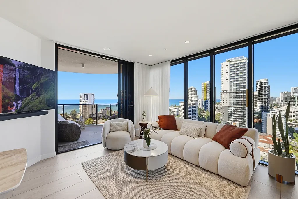 Broadbeach 2ห้องนอน Wake Up to Ocean Sunrises and Embrace the Vibrant Broadbeach Lifestyle