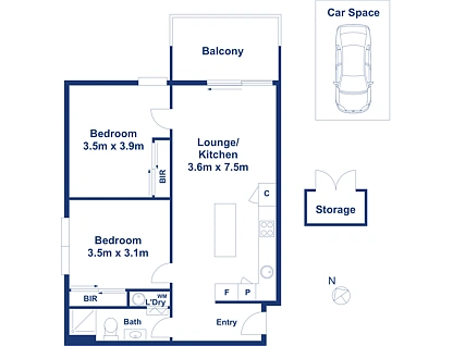 608/14-20 Nicholson Street, Coburg, North Melbourne, 2房, 1浴, Apartment