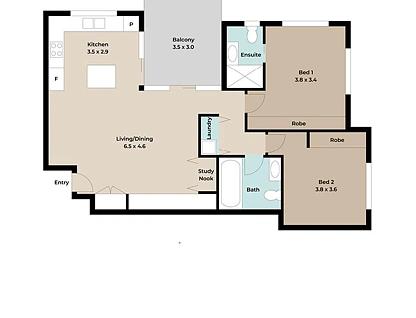 128/21 Masters Street, Newstead, Brisbane - Inner City Region, 2 Kuwarto, 2 Banyo, Apartment