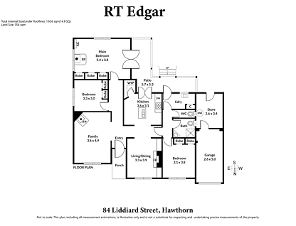 84 Liddiard Street, Hawthorn, VIC 3122, 3房, 1浴, House
