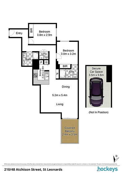 210/48 Atchison Street, St Leonards, NSW 2065, 2 rūma, 2 rūma horoi, Apartment