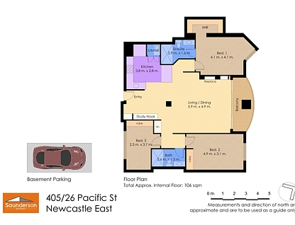 Unit 405/26 Pacific St, Newcastle, Newcastle, 3 chambres, 2 salles de bain, Apartment