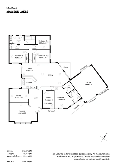 3 Teal Court, Mawson Lakes, SA 5095, 5房, 2浴, House