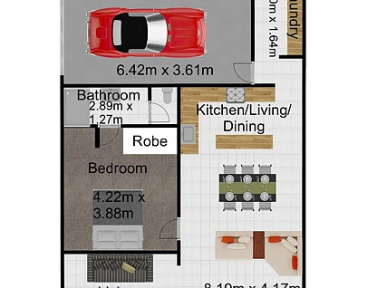 1/260 Quay Street, Rockhampton City, Fitzroy, 1 غرف, 1 حمامات, Apartment