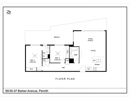 90/35-37 Barber Avenue, Penrith, Outer Western Sydney, 2 habitaciones, 2 baños, Apartment
