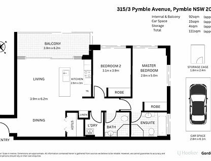 ਪਤਾ ਗੁਪਤ, Pymble, NSW 2073, 2 ਕਮਰੇ, 2 ਬਾਥਰੂਮ, Apartment
