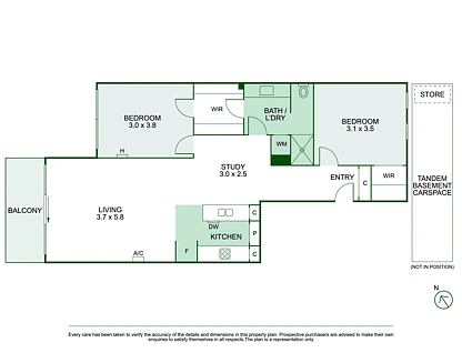 7/16 Elizabeth Street, Malvern, Inner East Melbourne, 2 कमरे, 1 बाथरूम, Apartment