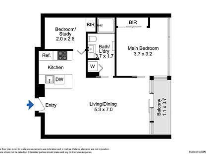 1412/63 Whiteman Street, Southbank, Melbourne CBD, 2 chambres, 1 salles de bain, Apartment