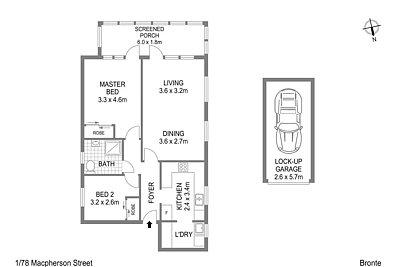 1/78 Macpherson Street, Bronte, NSW 2024, 2 Bedrooms, 1 Bathrooms, Apartment