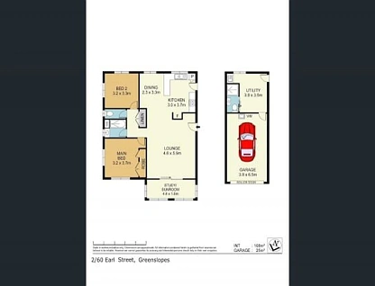 2/60 Earl Street, Greenslopes, Brisbane - Southern Region, 2 phòng ngủ, 2 phòng tắm, Apartment