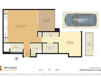 205/190 Oberon Street, Coogee, Eastern Suburbs, 1 phòng ngủ, 1 phòng tắm, Apartment