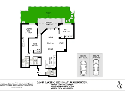 2/1689 Pacific Highway, Wahroonga, Upper North Shore, 3 غرف, 2 حمامات, Apartment