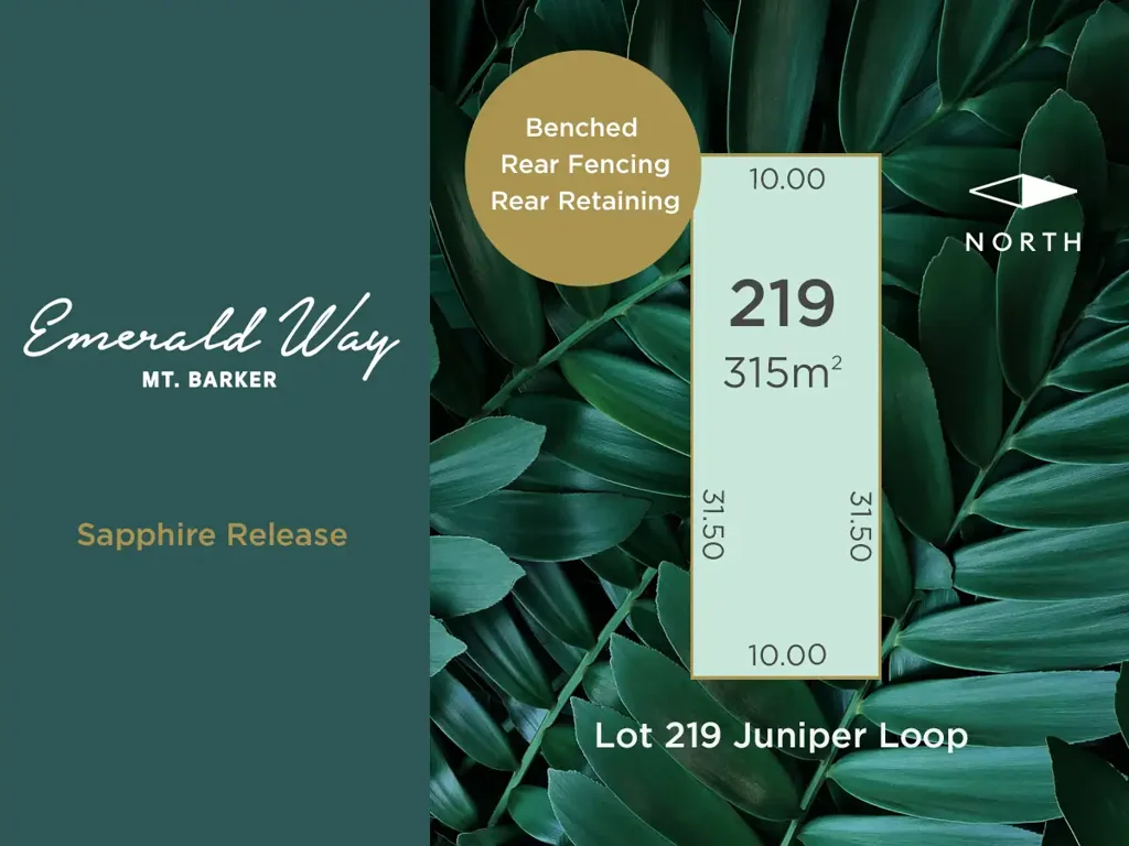 Lot 219 Juniper Loop (Sapphire Release), Mount Barker, SA 5251