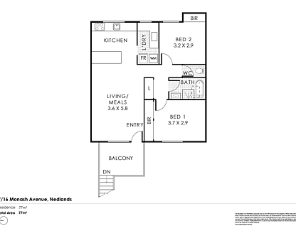 7/16 Monash Avenue, Nedlands, North West Perth, 2房, 1浴, Apartment