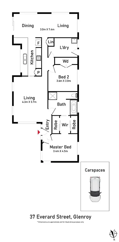 37 Everard Street, Glenroy, VIC 3046, 2房, 1浴, House