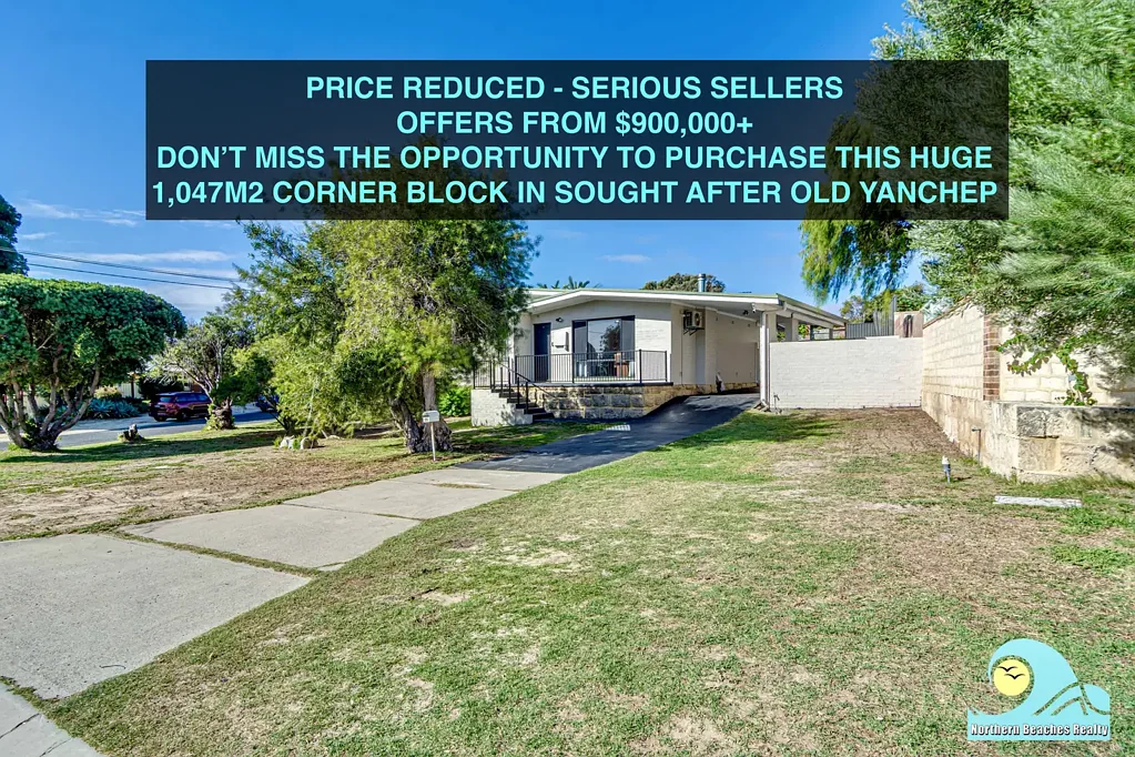 Yanchep 3房  CHARACTER WITH ENDLESS POTENTIAL – RARE 1047M² CORNER BLOCK IN OLD YANCHEP!