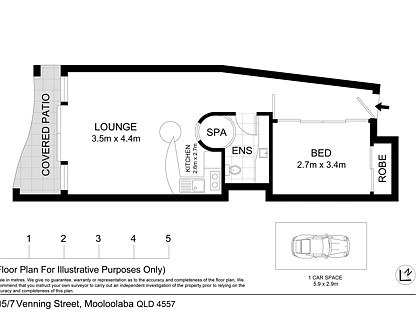 305/7 Venning Street, Mooloolaba, Sunshine Coast, 1 habitaciones, 1 baños, Apartment