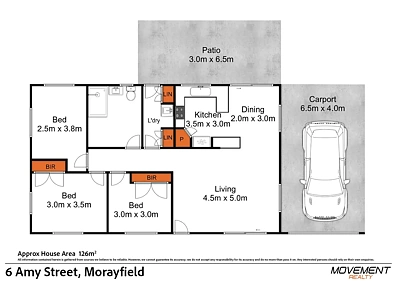 6 Amy Street, Morayfield, QLD 4506, 3 slaapkamers, 1 badkamers, House