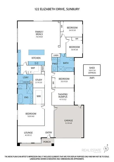 122 Elizabeth Drive, Sunbury, VIC 3429, 4 slaapkamers, 2 badkamers, House