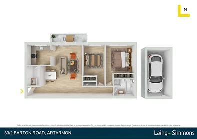 33/2 Barton Road, Artarmon, NSW 2064, 2房, 1浴, Apartment