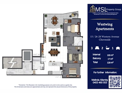 15/26 Western Avenue, Chermside, Brisbane - Northern Region , 3 રૂમ, 2 બાથરૂમ, Apartment