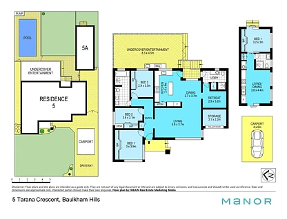 5 & 5a Tarana Crescent, Baulkham Hills, The Hills, 4 રૂમ, 3 બાથરૂમ, House