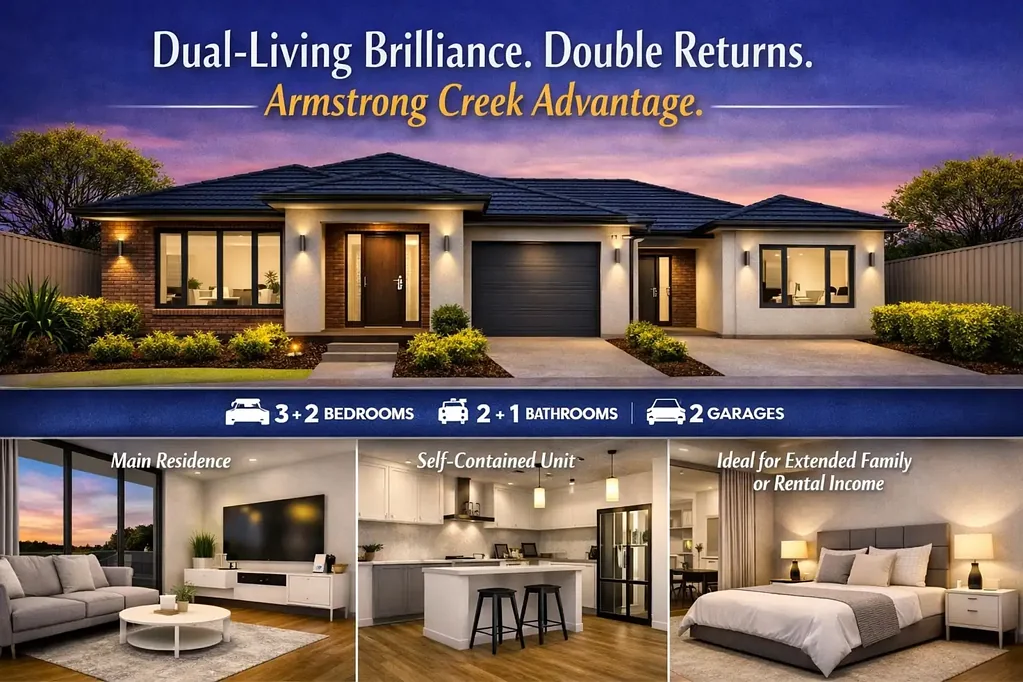 Armstrong Creek 5 Slaapkamer Dual‑Living Brilliance. Double Returns. Armstrong Creek Advantage.