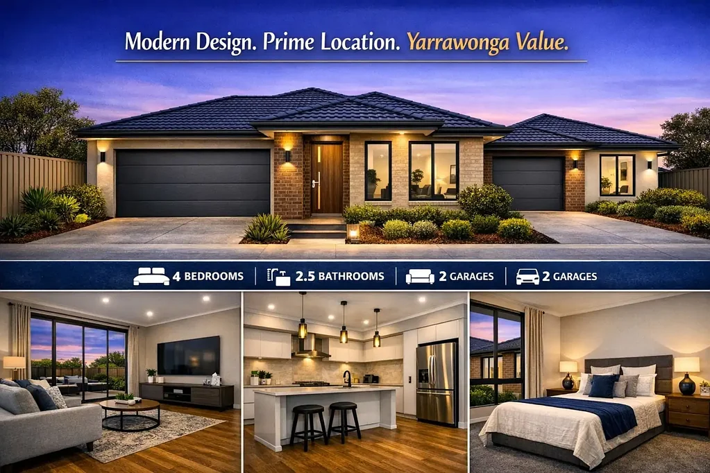 Yarrawonga 4બેડરૂમ Modern Design. Prime Location. Yarrawonga Value.