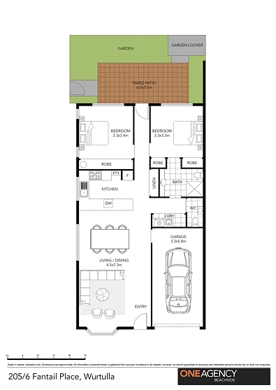 205/6 Fantail Place, Wurtulla, QLD 4575, 2房, 1浴, House
