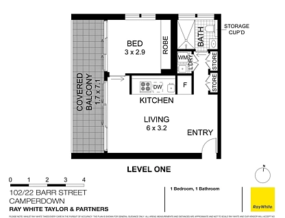 102/22 Barr Street, Camperdown, Inner West, 1部屋, 1バスルーム, Apartment