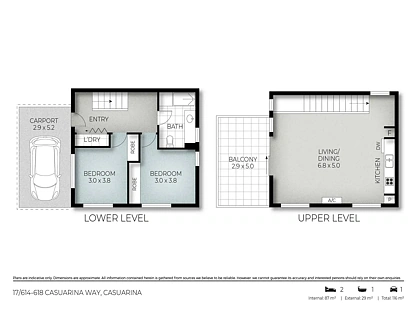 17/614-618 Casuarina Way, Casuarina, North Coast, 2 habitaciones, 1 baños, Townhouse