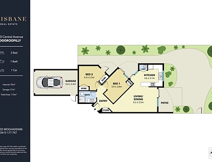 3/130 Central Avenue, Indooroopilly, Brisbane Western Region, 2房, 1浴, Apartment
