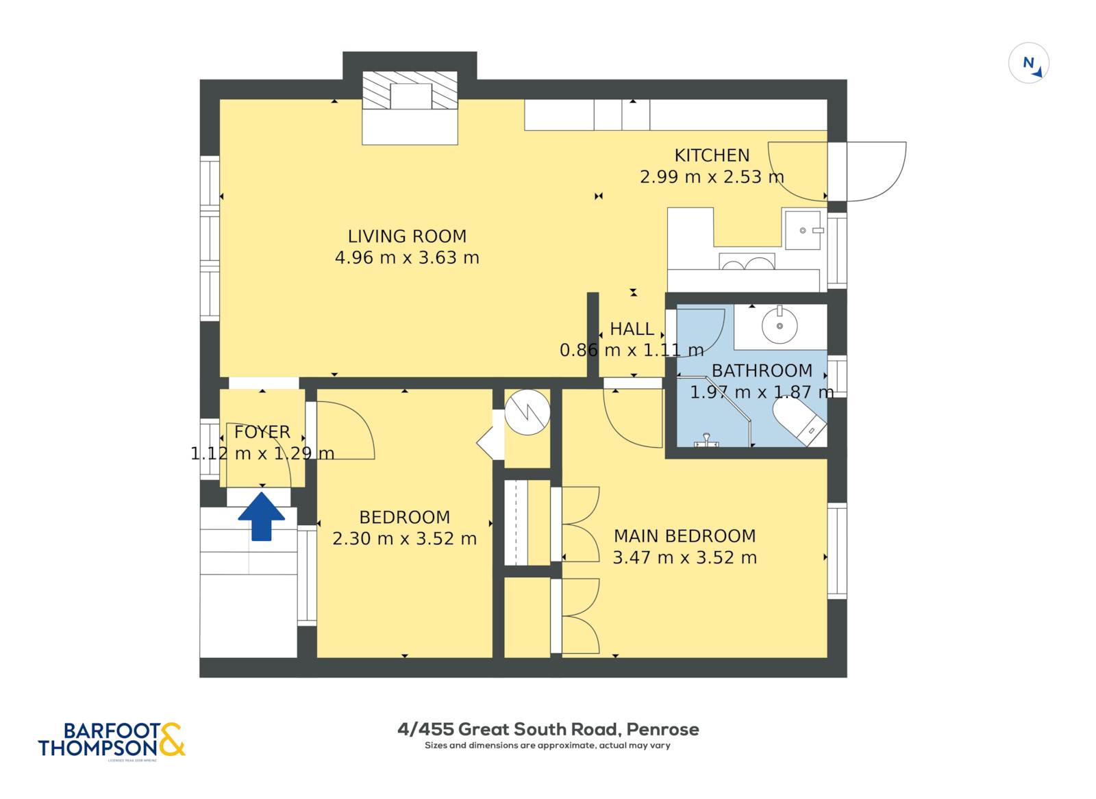 4/455 Great South Road, Penrose, Auckland, 2 Kuwarto, 1 Banyo