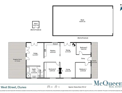 2 West Street, Clunes, VIC 3370, 3房, 1浴, House