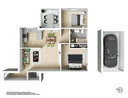 10/10-14 The Strand, Rockdale, St George, 2 habitaciones, 1 baños, Unit