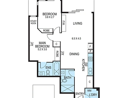 107/215 Chesterville Road, Moorabbin, Bayside, 2房, 2浴, Apartment