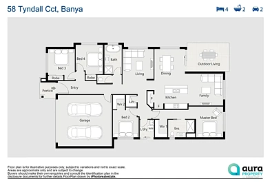 58 Tyndall Circuit, Banya, QLD 4551, 4 phòng ngủ, 2 phòng tắm, House