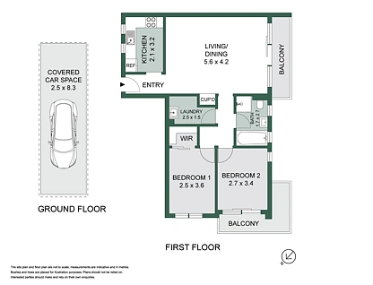 3/1-5 Stokes Street, Lane Cove, Lower North Shore, 2房, 1浴, Apartment