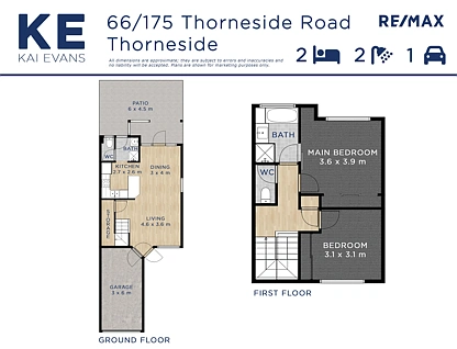 66/175 Thorneside Road, Thorneside, Redland City Region, 2 રૂમ, 2 બાથરૂમ, Townhouse