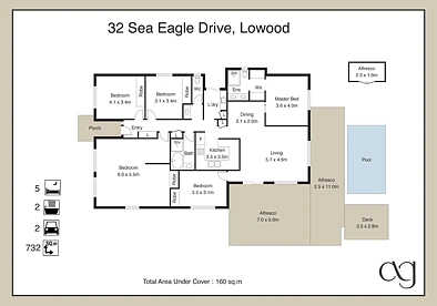 32 Sea Eagle Drive, Lowood, QLD 4311, 5房, 2浴, House