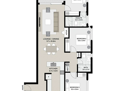 49/11-17 Stanley Street, Townsville City, Townsville, 3 غرف, 2 حمامات, Apartment