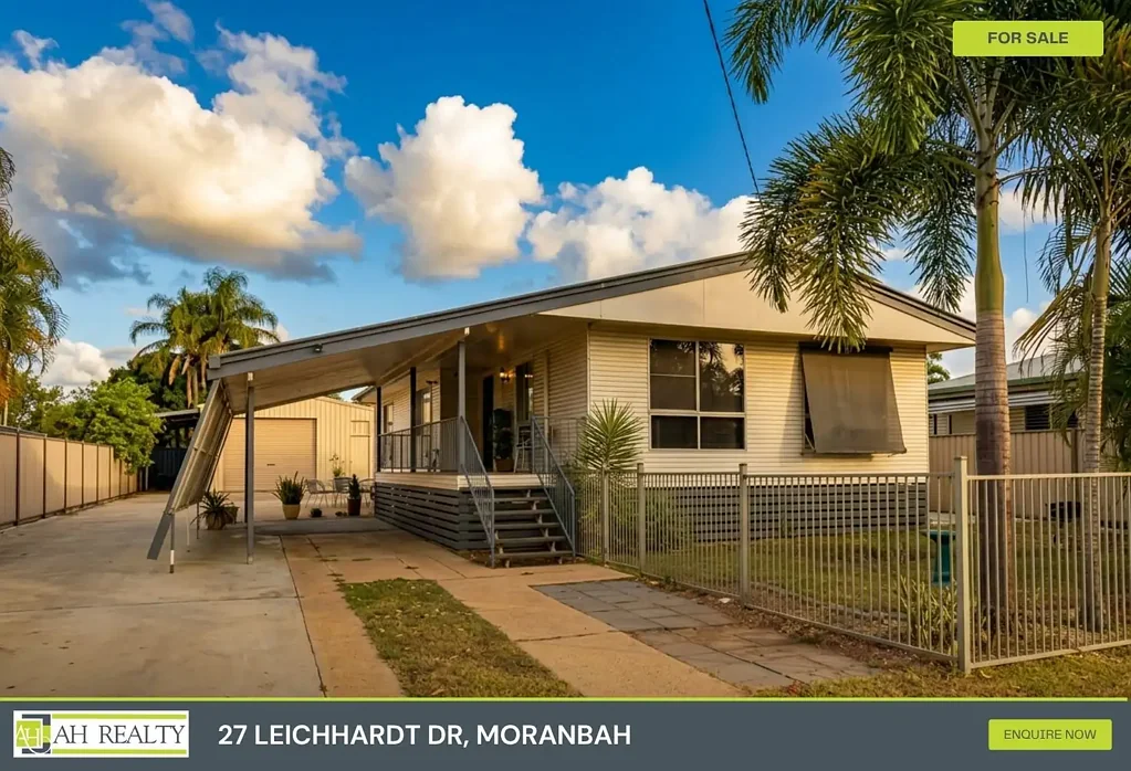Moranbah 3房  MODERN FAMILY HOME OR HIGH-PERFORMING INVESTMENT! APPROX. 9% RENTAL YIELD - HUGE SHED!