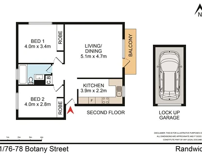 11/76-78 Botany Street, Randwick, Eastern Suburbs, 2 ਕਮਰੇ, 1 ਬਾਥਰੂਮ, Apartment