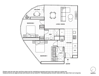 1803/105 Clarendon Street, Southbank, Melbourne CBD, 2 ห้องนอน, 2 ห้องน้ำ, Apartment