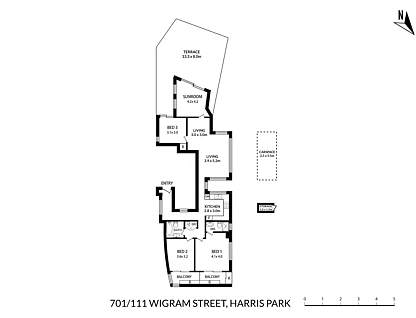 701/111 Wigram Street, Harris Park, Parramatta (Northwest suburbs), 3 chambres, 2 salles de bain, Apartment
